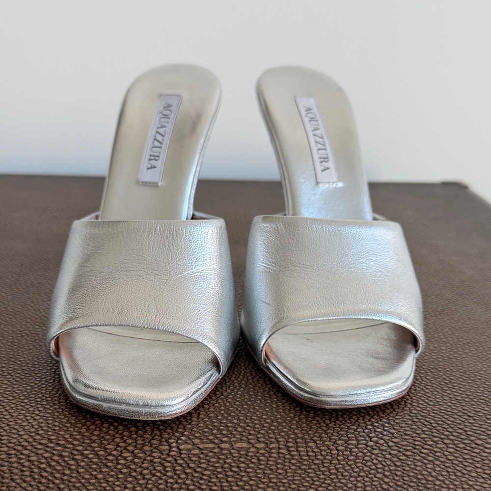 Aquazzura Metallic Silver Sandals - Picture 6 of 6